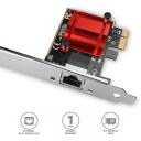 Axagon V&otilde;rgukaart PCEE-GIX 1GbE 1port, Intel I210, PCIe 2.1, RJ-45, 10/100/1000 Mb/s, Wake-on-LAN, Jumbo raami