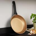 Russell Hobbs Praepann RH01666BEU7, 24cm, alumiinium, must/kuld, mittenematu kate, sobib k&otilde;ikidele pliidi t&uuml;&uuml;pidele