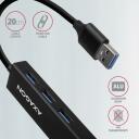 Axagon USB centras HMA-GL3A 3 USB 3.2 prievadai, 1 RJ45, 0.2 m