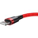 Baseus Kaabel CALKLF-A09, 50cm, 2,4A, Apple Lightning, USB 2.0, punane