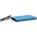 Natec HDD cietā diska korpuss NKZ-1280, 6 Gbit/s, 4 TB, 2.5", USB 3.0, 1 diska atbalsts, alumīnijs, zils