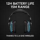 Logitech K&otilde;rvaklapid G935/981-000744 50 mm, 20 - 20000 Hz, 20 m, 6 mm mikrofon, RGB valgustus, DTS 7.1, traadita