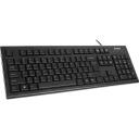A4Tech Klaviatūra KR-85 A4TKLA19739, 1.5m, USB, membrāna, melna, QWERTY, vadu, bez apgaismojuma
