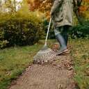 Lapu grābeklis Ergonomic, FISKARS, 1076977, 1870 mm, 42 cm darba platums, tērauds, hroma krāsa