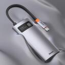 Baseus dokk CAHUB-CY0G, 4 porti, 4K@30Hz, USB 3.0 5GB/s, USB 2.0 480MB/s, 100W PD laadimine, alumiiniumisulamist