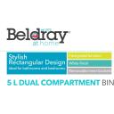 Beldray Miskaste LA035235WHTFEU7, 5l, 2 nodalījumi, nerūsējo&scaron;ais tērauds, balta, ar pedāli