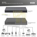 Digitus PoE inžektors DN-95118, 250 W, AC 100-240 V, DC 54 V, 8 RJ-45 90 W izejas, 1U