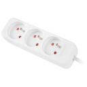 Lanberg pikendus PS0-03E-0150-W, 1,5 m, 3xCEE 7/5, 2500 W, laste kaitse, IP20