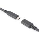 Digitus USB 3.1 Gen.2 pikenduskabel AK-300210-007-S, 0,7m, 10Gbps, Type C isane/naine, 20V/5A, 4K tugi