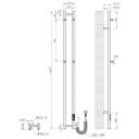 Ab r&auml;tiku kuivati elektriline P2 9157596, 150W, 137mm, 1405mm, IPX4, must, 4xG1/2, integreeritud juhtpaneel