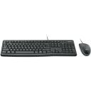 Logitech Klaviatuur ja hiir MK120 920-002562, 1.5m, 1000DPI, 3 nuppu, must, pritsmestekindel