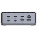 Lindy dokas USB4 43372, 8K 30Hz, 4K 60Hz, 4 USB 10Gbps prievadai, 100W USB PD, 1 HDMI, 1 DisplayPort, 1 RJ45