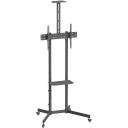 Sbox Grīdas mobilais stiprinājums FS-401-2, 37-70'', 45kg, 100x100-600x400, melns, līmeņa regulē&scaron;ana