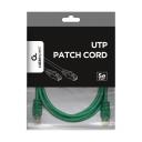Gembird Patch kaabel kat.5e PP12-1.5M/G, 1.5m, roheline, RJ45 Male, RJ45 Male, U/UTP
