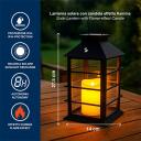 Beper Saules dārza lampa P207ILO303, Melna, IP44, Plastmasa, Stikls, Krēslas sensors, Stacionārs, āķis pakarinā&scaron;anai
