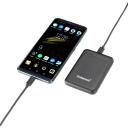 Intenso Power Bank 7313520 5000 mAh, Li-Pol&uuml;meer, 2x 5V-2.1A, USB-A, USB-C, microUSB, must