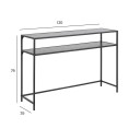 Konsoles galds SEAFORD 120x35xH79cm, melns AC87428 Allit