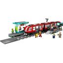 Lego Pilsētas tramvajs un stacija 60423, 811 elementu, 6 minifigūras, 10cm, 53cm, 5cm