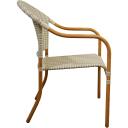Besk Aiam&ouml;&ouml;bli komplekt 9126080, 1 laud, 6 tooli, valge, pruun, rattan, metall
