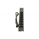 Lestar Pagarinātājs LZRM 810 BW 1966004970, 1,5 m, 230 V AC, 10 A, 8xE tipa kontaktligzdas, melns, slēdzis, indikācijas gaisma