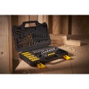 100 daļu urbšanas un skrūvēšanas komplekts, STANLEY, STA88548-XJ, dažādi piederumi un izturīgs korpuss