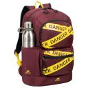 Rivacase Kuprinė 5421BURGUNDYRED, 14L, 13.3", 450g, atspari vandeniui, 2 priekinės ki&scaron;enės, 2 &scaron;oninės ki&scaron;enės