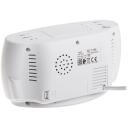 Adler LED kell termomeetriga AD 1186w, 9V, 230V, 50Hz, LED, valge, must, &auml;ratuskell, temperatuurin&auml;idik, niiskuse n&auml;idik
