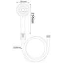 Ab Du&scaron;ikomplekt 9145722, 10cm, 23.8cm, 150cm, 3 režiimi, &uuml;hilduv standardsete voolikute, korrosioonikindel viimistlus