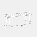 Dārza galds Bergen pelēks BICA 164374 160-220x90x74cm