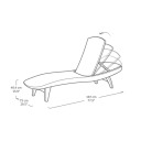 Sun loungers Pacific set 2 pcs + table brown KETER 29201591590 197x75x40.4cm 31.3kg