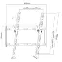 Sunne Sienas stiprinājums 32-55-ET, 32-55", 35 kg, Melns, Pagrieziena leņķis 0-14&deg;, VESA 200x200, 400x200, 300x300, 400x400