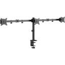 Gembird LCD monitors stiprinājuma roka MA-D3-01, 17-27'', VESA 75x75-100x100 mm, 2 displeji, melna