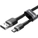 Baseus Laidas CAMKLF-BG1, 100cm, 2.4A, Micro USB, USB A, pilkas, greitas įkrovimas, patvarus, nesipainioja