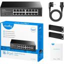 Cudy Galda komutators GS1016, 16xGE, 32Gb/s, 15W, 100m, 8000 MAC adreses, nepārvaldāms
