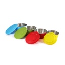 Nerūsējo&scaron;ā tērauda bļotu komplekts ar vāku, Origin Outdoors, R562025, 4 gab. (13-19 cm)