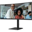 Aoc LCD монитор CU34E4CV 34" WQHD 120Гц, 3440 x 1440, VA, 4 мс, 21:9, 178&deg;/178&deg;, HDR10, KVM, 90W PD, 2 HDMI, 1 DP, 4 USB