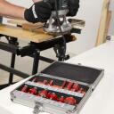 Router bits 8mm, KREATOR, KRT060185, Shaft diameter: 8 mm, 15 pcs premium quality set