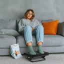 Maclean MC-460, ergonomisks kāju balsts, -20 - 20&deg;, 20kg, neslīdo&scaron;a pamatne, melns