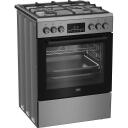 Beko Brīvstāvo&scaron;s plīts FBM62330GXTN, 600mm, 850mm, 72L, 4 gāzes zonas, 2900W, 3D karstā gaisa, pa&scaron;attīrī&scaron;anās