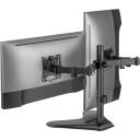 Sbox Monitora stiprinājums LCD-F024-2, 2 ekrāni, 17-32 collas, 2x9kg, 100x100, melna, tērauds/plastmasa, kabeļu pārvaldība