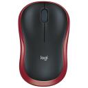 Logitech USB optinė pelė M185 910-002240, 1000 DPI, 3 mygtukai, 10 m belaidžio ry&scaron;io diapazonas, AA baterija, raudona spalva