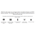 Ezviz CMT CS-CMT-Solar-Panel-D Päikeselaadimispaneel D-Tüüp 4.2W Micro-USB IP65 Välistingimustes Toiteallikas Aku Kaameratele Must