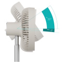 Išmanus Wi-Fi teleskopinis 34–75 cm ventiliatorius 10 W Rize Flex Ø 21 cm 4 greičiai Greige DXCF92 Duux