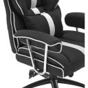 White Shark Spēļu krēsls LE MANS B-W, 49&ndash;57cm, 90&deg;&ndash;135&deg;, 120kg, koka rāmis, 60mm riteņi, regulējams augstums