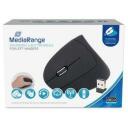 Mediarange USB optiline hiir MROS232, 6 nuppu, 1600 DPI, traadita, ergonoomiline, must