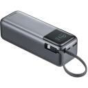 Sandberg All-in1 Powerbank 421-31, 27000 mAh, LiPo, 240 W, USB Type-A 1, USB Type-C 1, melns, pelēks