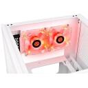 Thermaltake PC korpus Core V1 MiniITX Window - Snow Edition CA-1B8-00S6WN-01, 20cm ventilaator, valge, 2x USB 3.0, 4 ketta pesa