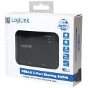 Logilink USB 3.0 komutators UA0216, 2 x SuperSpeed USB 3.0, 5000 Mbit/s, melns, plastmasa, RoHS