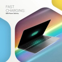 Compact wall charger with GaN technology 65 W total power 2×PD and 1×QC fast charging ports HEXAGON 65 GaN 65W EU Black CND-CHAHEX65B CANYON