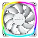 Montech Datora korpuss ventilators AX120 PWM WHITE 3 IN 1, 120mm, 1760RPM, 27dB, 3xRGB LED, 4-pin PWM, 0.5m kabelis